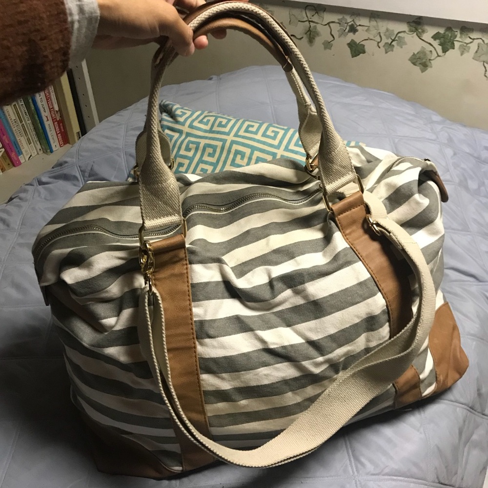 Striped Duffle Bag